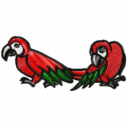 Parrots Embroidery Design 10